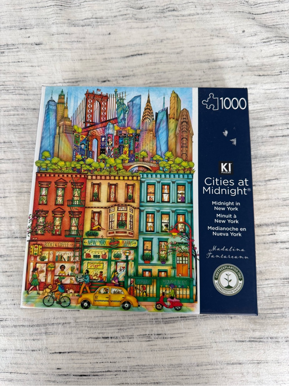 Cities at Midnight 1000-Piece Jigsaw Puzzle - Blue